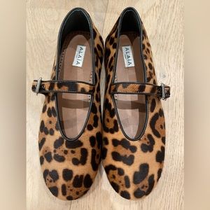 Alaia Mary Jane Ballet Flats!!  Calf hair Leopard size 39!